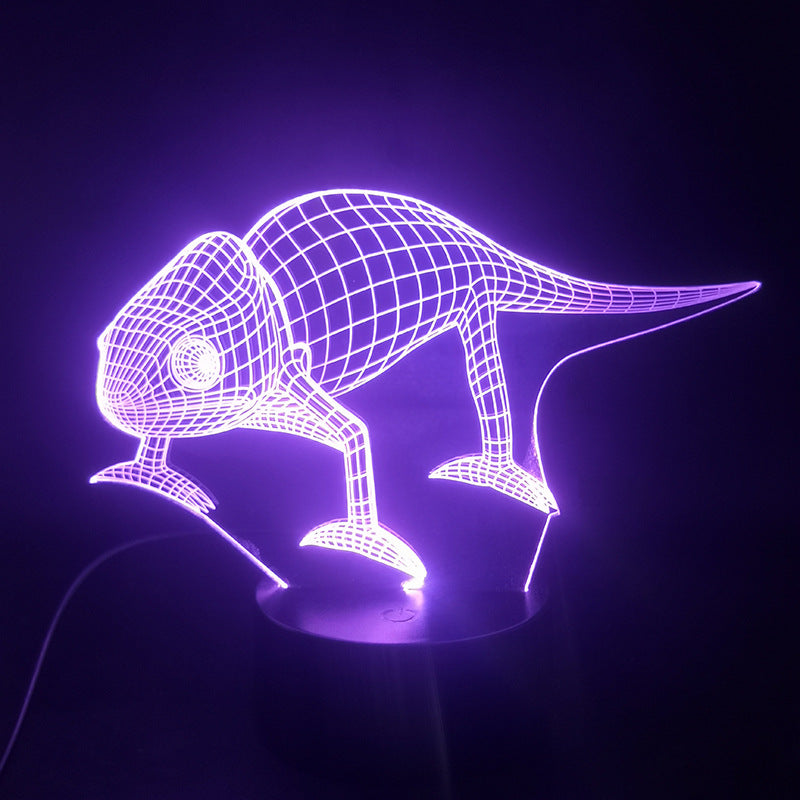 Lizard Three-dimensional illusion  light