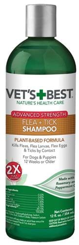 Vets Best Flea And Tick Advanced Strength Shampoo For Dogs 12 Fl. Oz