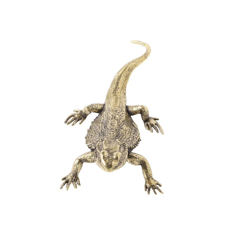 Brass Bearded Dragon  Figurine