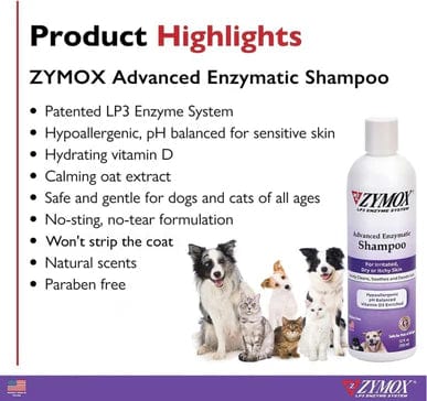 Zymox Shampoo with Vitamin D3 for Dogs and Cats