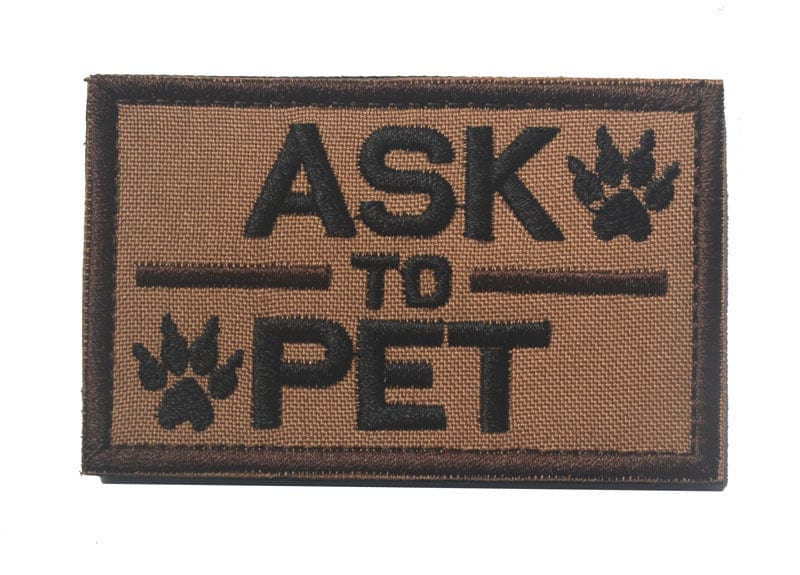 Perro de servicio y Ask To Pet Bordado Velcro - EL ENVIO ESTÁ INCLUIDO EN EL PRECIO DE ESTE PRODUCTO