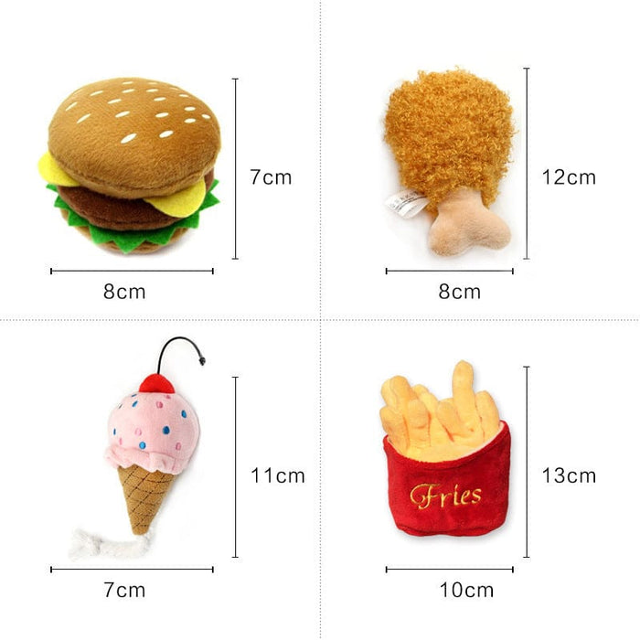 Fast Food  Plush Dog Toy - SHIPPING IS INCLUDED IN THE PRICE OF THIS PRODUCT