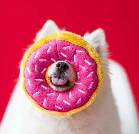 ZippyPaws Dog Donutz Toy Strawberry Sprinkle