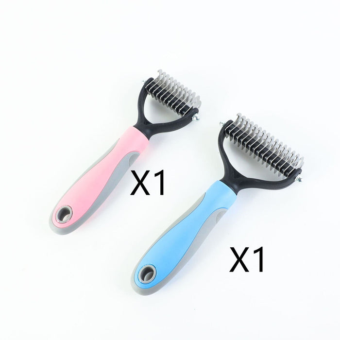 Cepillo para perros - Cepillo de doble cara de acero inoxidable para mascotas, peine para quitar el pelo, desenredar y cuidar el pelaje de los perros. Herramientas para quitar el pelo. EL ENVÍO ESTÁ INCLUIDO EN EL PRECIO DE ESTE PRODUCTO