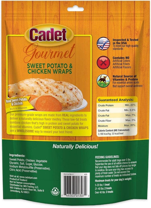 Cadet Gourmet Sweet Potato and Chicken Wraps for Dogs