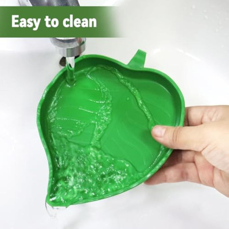 Reptile Leaf Food or Water Bowl  - For Tortoise, Lizards, Young Bearded Dragons, Small Snakes, 2 Sizes -  SHIPPING IS INCLUDED IN THE PRICE OF THIS PRODUCT