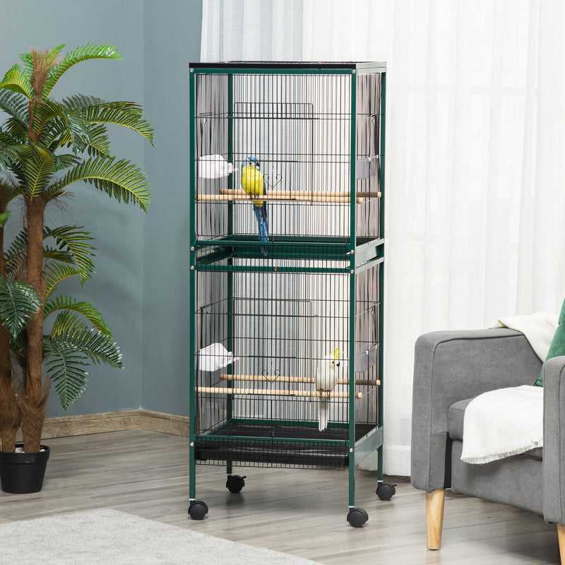 Large Bird Cage with Divider and double doors