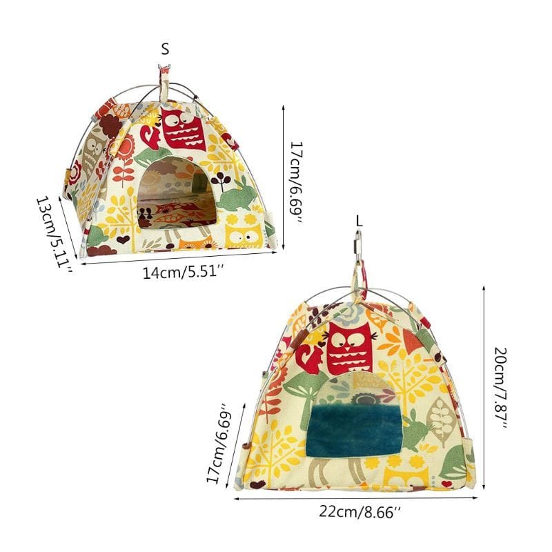 Hanging Canvas Bird Tent -  Bird Nest                  SHIPPING IS INCLUDED IN THE PRICE OF THIS PRODUCT