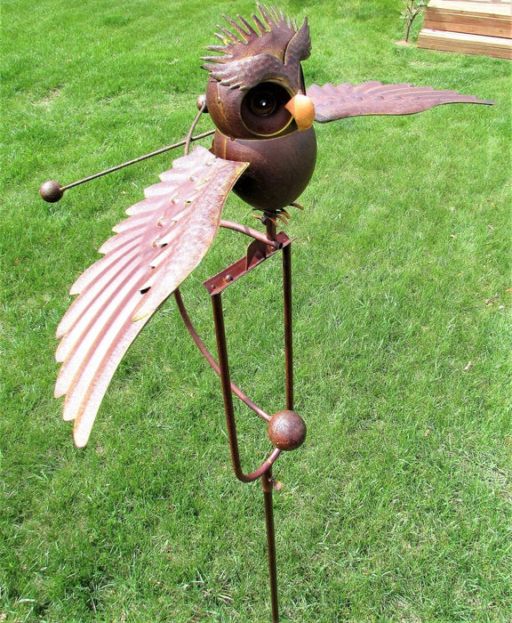 Iron Owl Garden Ornament  -  SHIPPING IS INCLUDED IN THE PRICE OF THIS PRODUCT