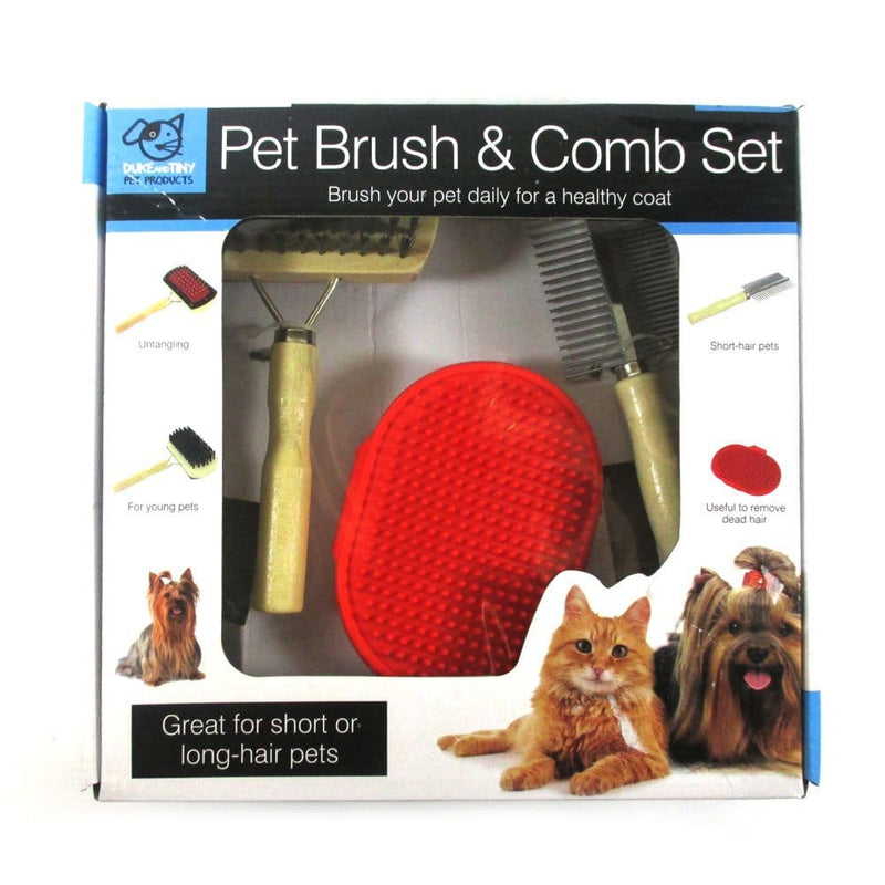 Duke and Tiny Pet Brush and Comb Set