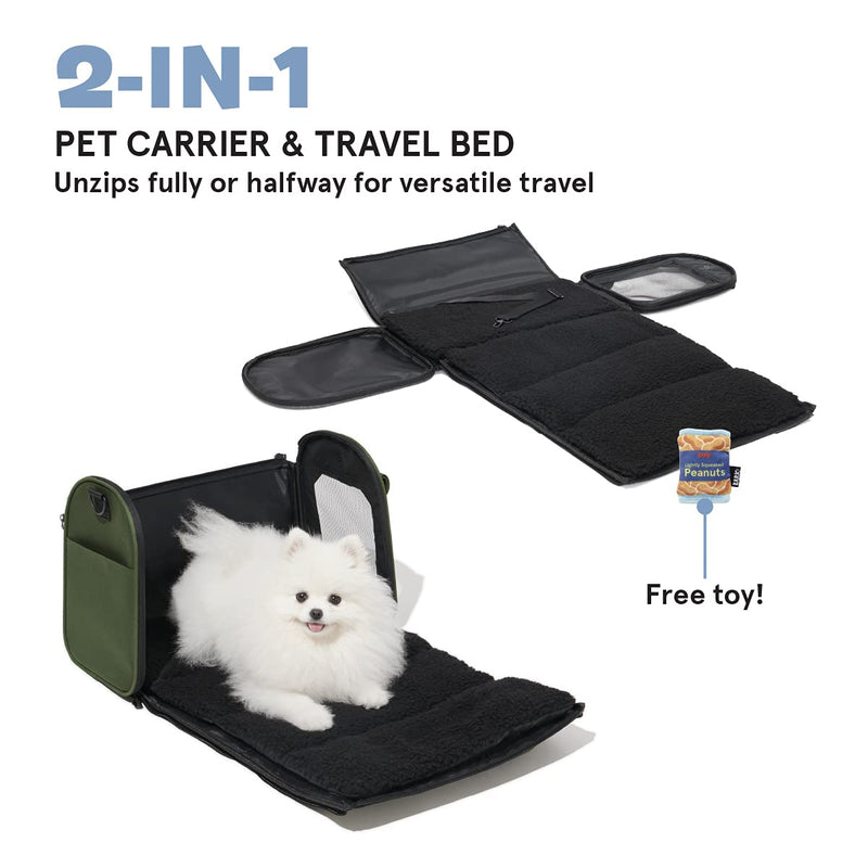 Bark Home Pet Carrier - Olive - Medium Soft Sided Carrier