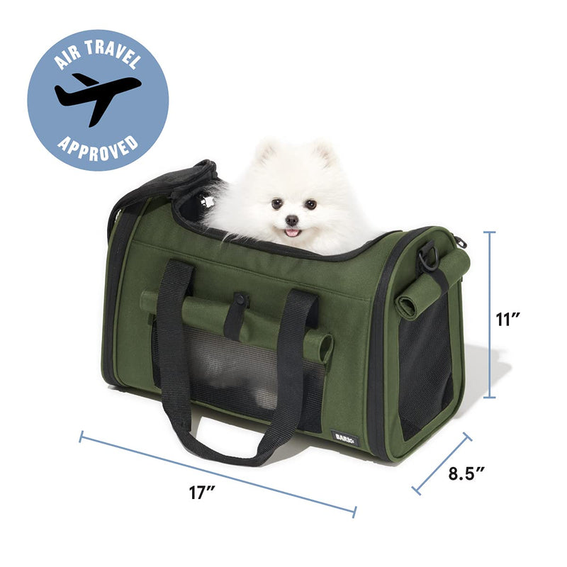 Bark Home Pet Carrier - Olive - Medium Soft Sided Carrier
