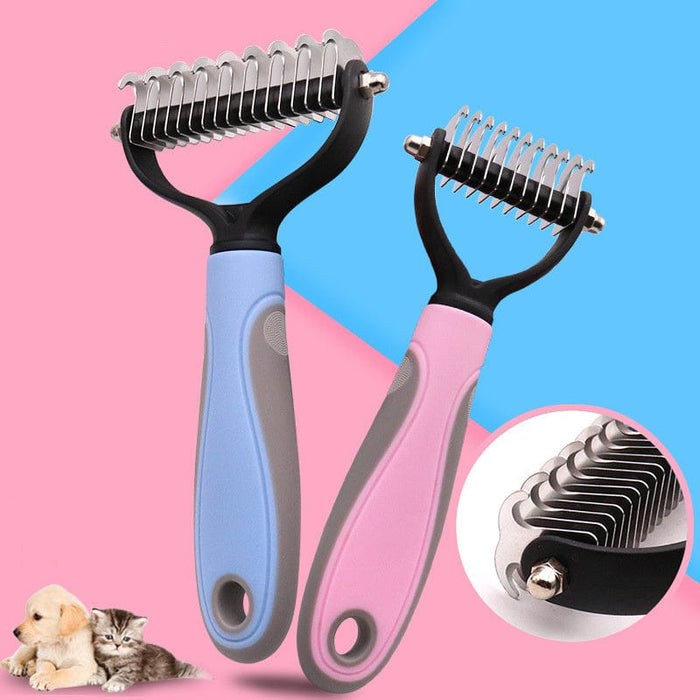 Cepillo para perros - Cepillo de doble cara de acero inoxidable para mascotas, peine para quitar el pelo, desenredar y cuidar el pelaje de los perros. Herramientas para quitar el pelo. EL ENVÍO ESTÁ INCLUIDO EN EL PRECIO DE ESTE PRODUCTO