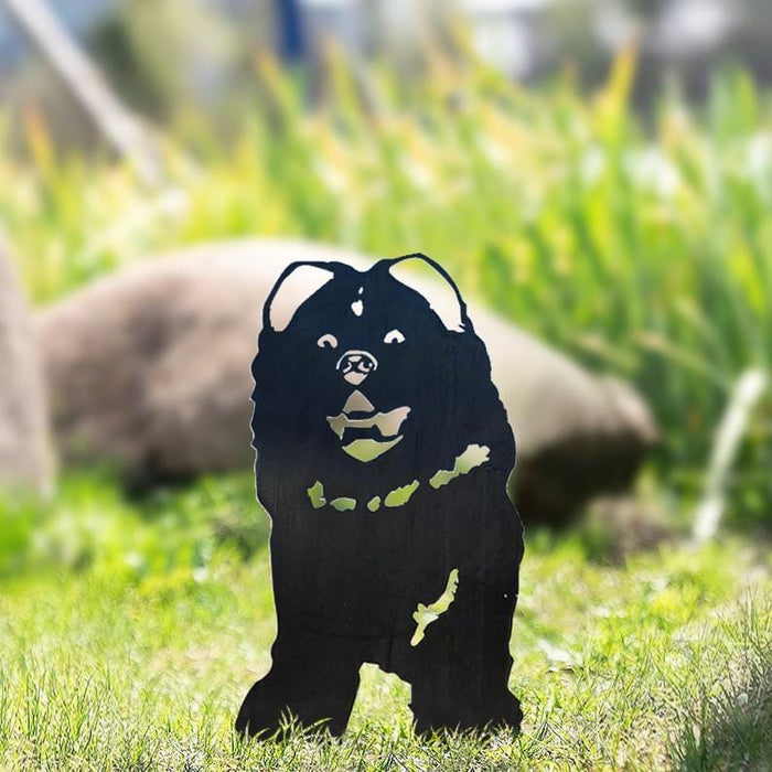 Adorno de jardín con silueta de perro de metal. EL ENVÍO ESTÁ INCLUIDO EN EL PRECIO DE ESTE PRODUCTO.