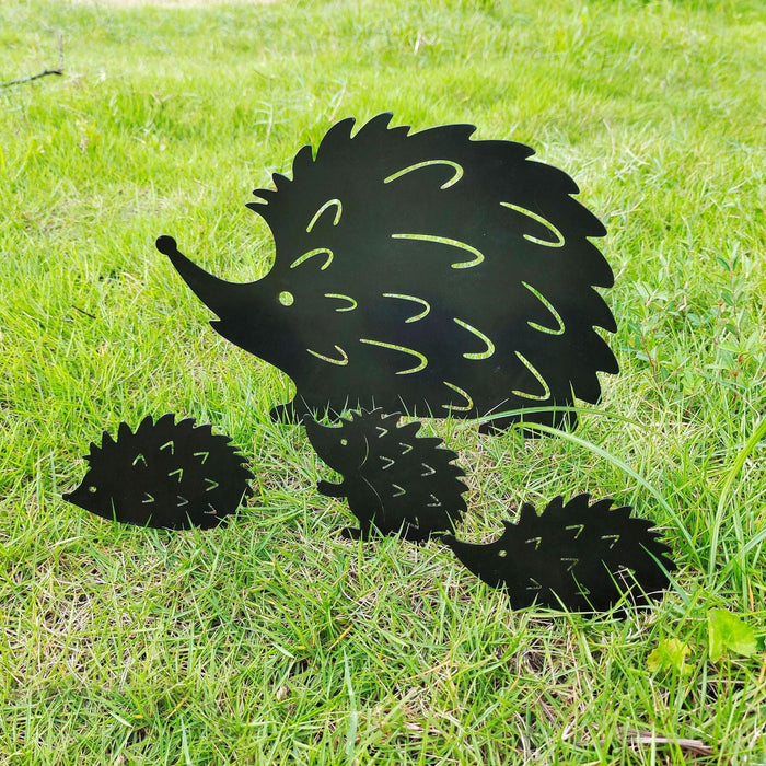 Iron Hedgehog Family  Garden Ornament -  SHIPPING IS INCLUDED IN THE PRICE OF THIS PRODUCT