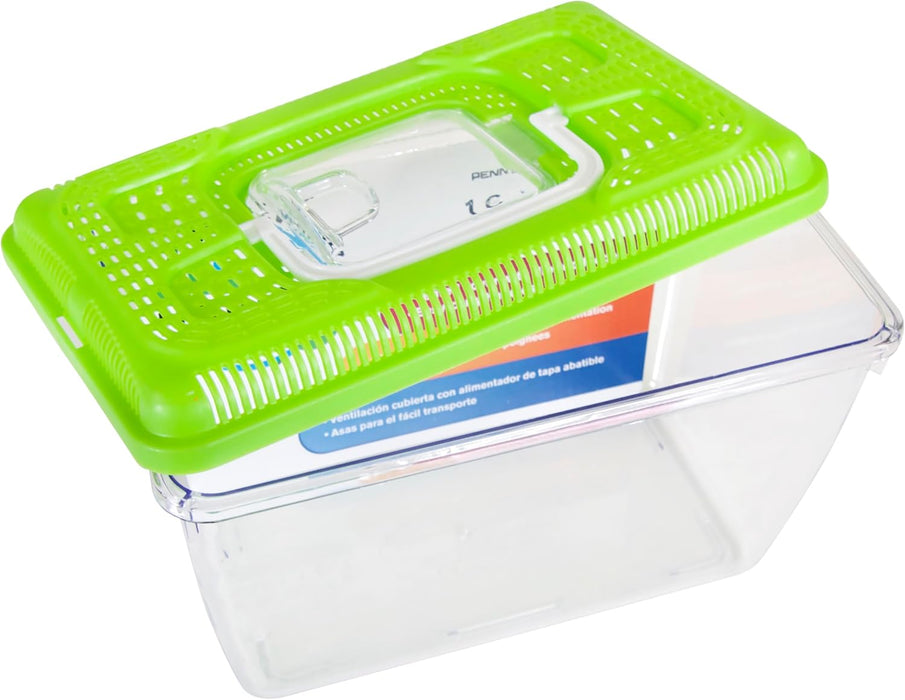Small World Habitat Plastic Tank 1 Gallon/3.8 Liters (Assorted Lid Colors) Penn Plax
