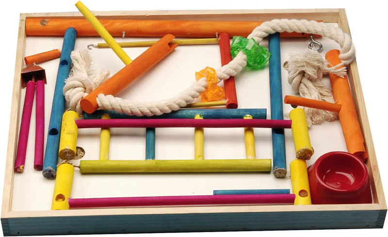 Bird Life™ Multicolor Wooden Playpen - Extra Large Penn Plax