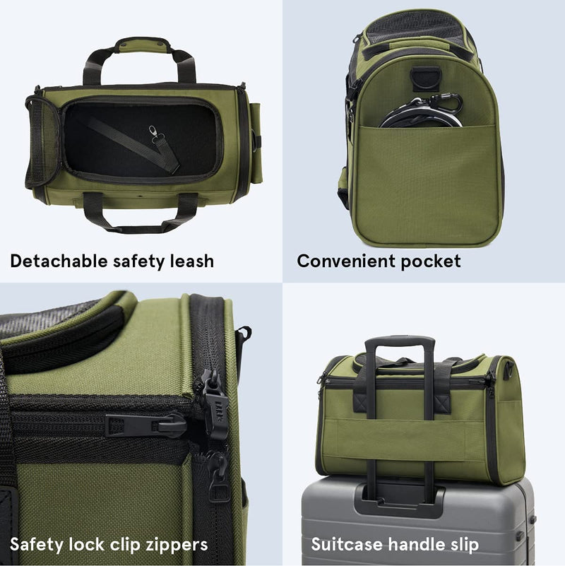 Bark Home Pet Carrier - Olive - Medium Soft Sided Carrier