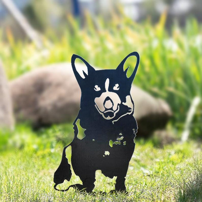 Metal Dog Silhouette Garden Ornament - SHIPPING IS INCLUDED IN THE PRICE OF THIS PRODUCT