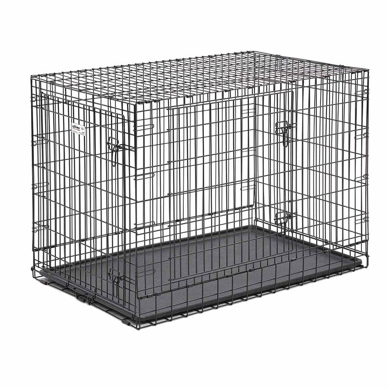 Jaula para perros Midwest Ultima Pro de doble puerta, color negro, 49" x 30" x 34,50"