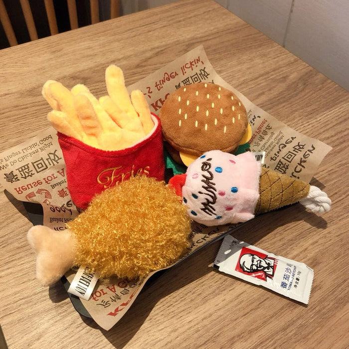 Fast Food  Plush Dog Toy - SHIPPING IS INCLUDED IN THE PRICE OF THIS PRODUCT