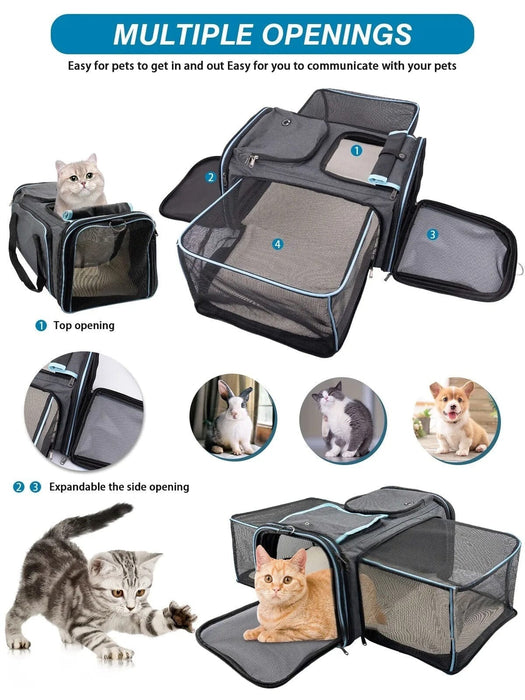 Pet Carrier, Airline Approved Cat And Dog Carrier On Wheels, Expandable Rolling Pet Carrier, Dog And Cat Travel Camping  - Free Shipping in US