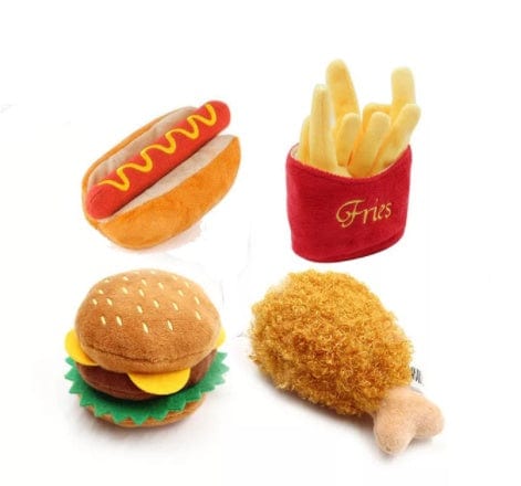 Fast Food  Plush Dog Toy - SHIPPING IS INCLUDED IN THE PRICE OF THIS PRODUCT