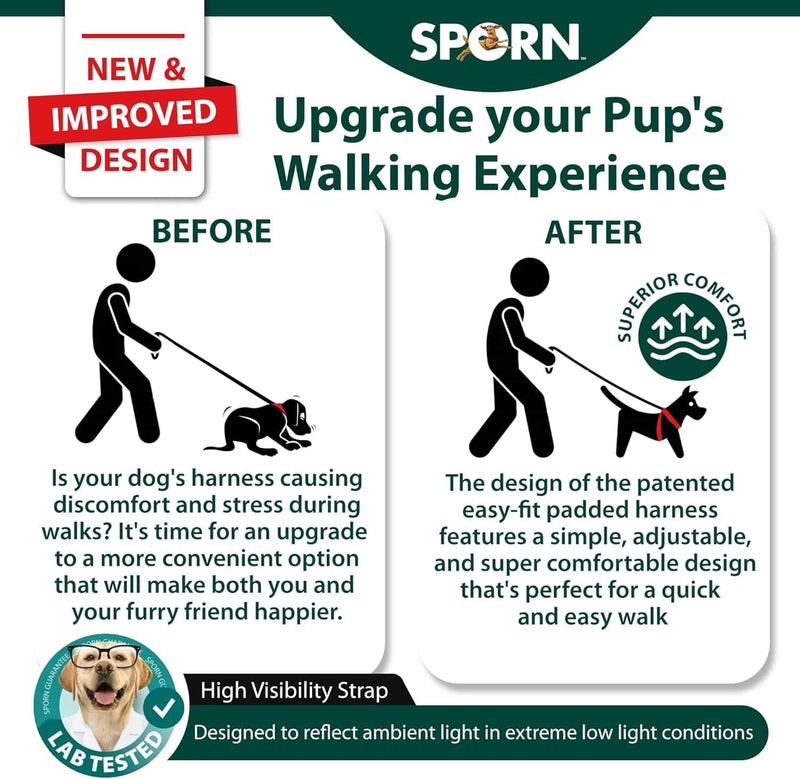 Sporn Easy Fit Dog Harness Gray Medium 19" to 25" Girth (49cm-66cm)