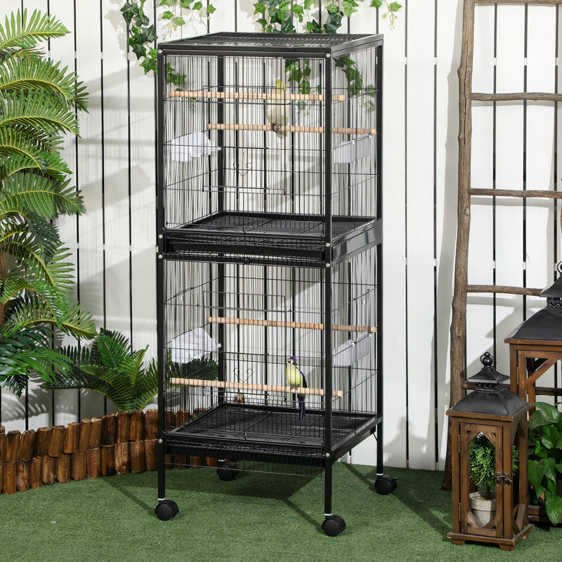 Large Bird Cage with Divider and double doors