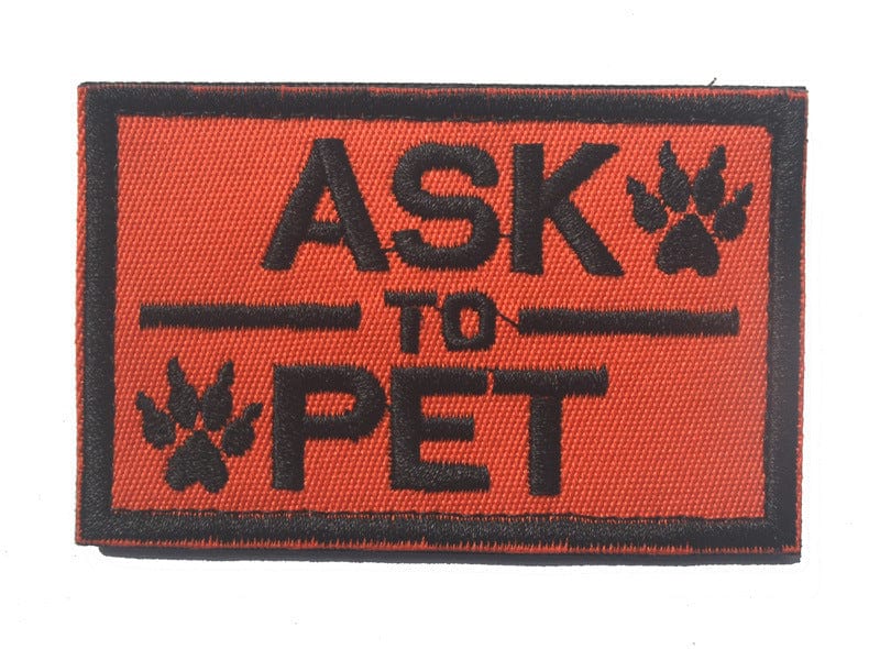 Perro de servicio y Ask To Pet Bordado Velcro - EL ENVIO ESTÁ INCLUIDO EN EL PRECIO DE ESTE PRODUCTO