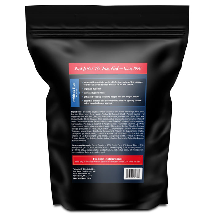 Blue Ridge Probiotic Plus Koi Food   5 LB