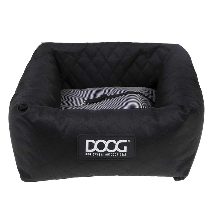 Asiento para coche para mascotas DOOG, color negro, 19,5 x 19,6 x 14 pulgadas