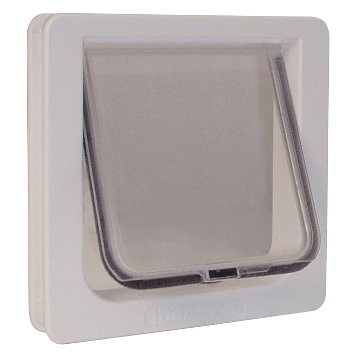 Ideal Pet Products Lockable Cat Flap Door Small White 1.625" x 8.18" x 7.94"