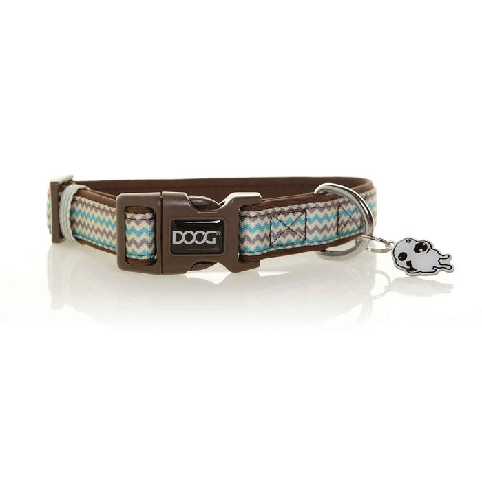 DOOG Neoprene Dog Collar Benji Blue/Grey