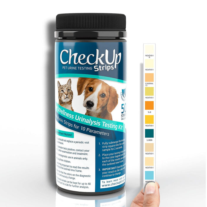 Tiras de prueba de orina para perros y gatos Coastline Global CheckUp 10 en 1, 50 unidades, 4" x 1,5" x 1,5"