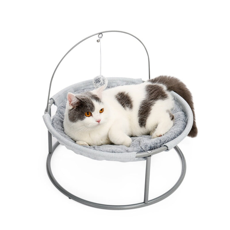 Cat Bed Soft Plush Cat Hammock with Dangling Ball for Cats by Hoopet