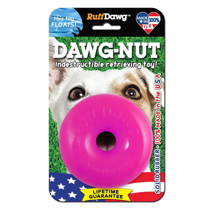 Ruff Dawg Indestructible Dawg Nut Dog Toy Medium Assorted Colors 3.5" x 3.5" x 3.5"