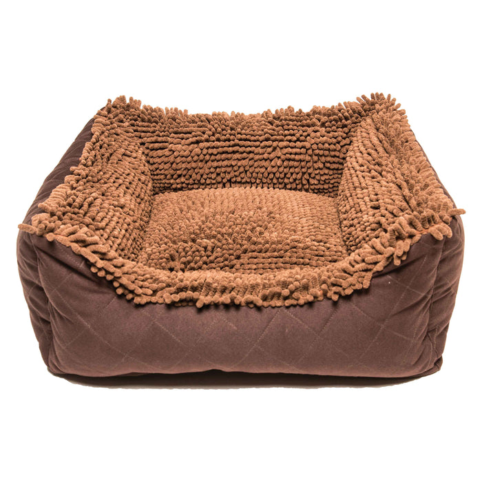 Cama para perros sucia DGS Pet Products, color marrón, tamaño pequeño, 22" x 20" x 8"