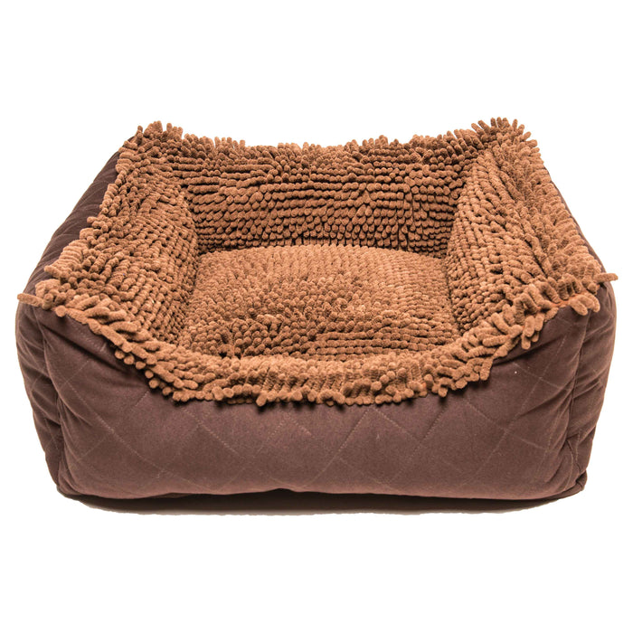 Cama para perros sucia DGS Pet Products, color marrón medio, 26" x 24" x 8"