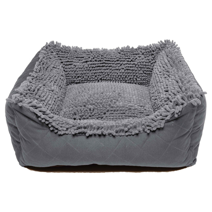 DGS Pet Products Dirty Dog Lounger Bed Medium Cool Grey 26" x 24" x 8"