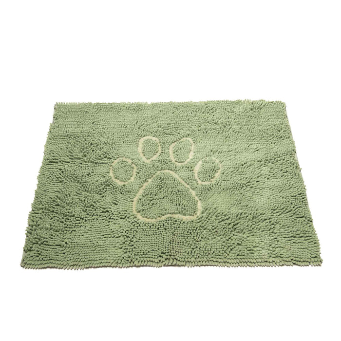 Felpudo para puerta de DGS Pet Products Dirty Dog en tono salvia medio, 31" x 20" x 2"