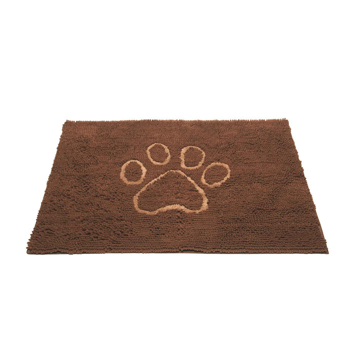 Felpudo para puerta con diseño de perro sucio de DGS Pet Products, color marrón moca pequeño, 23" x 16" x 2"