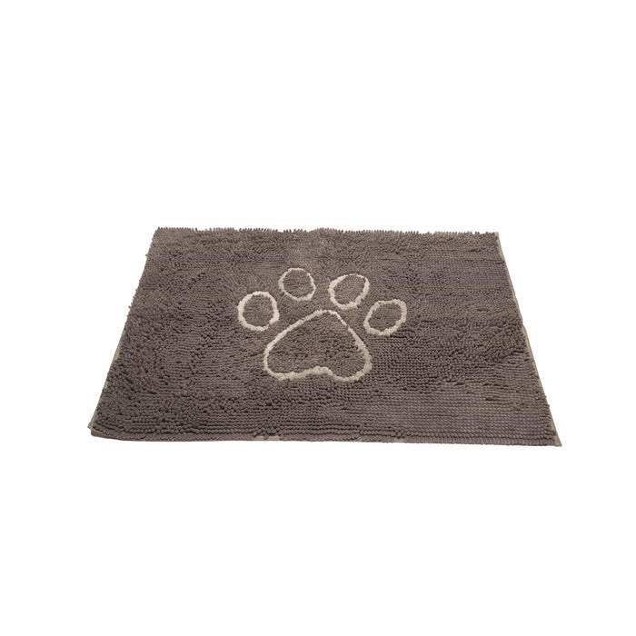 Felpudo para puerta de DGS Pet Products Dirty Dog, gris brumoso mediano, 31" x 20" x 2"