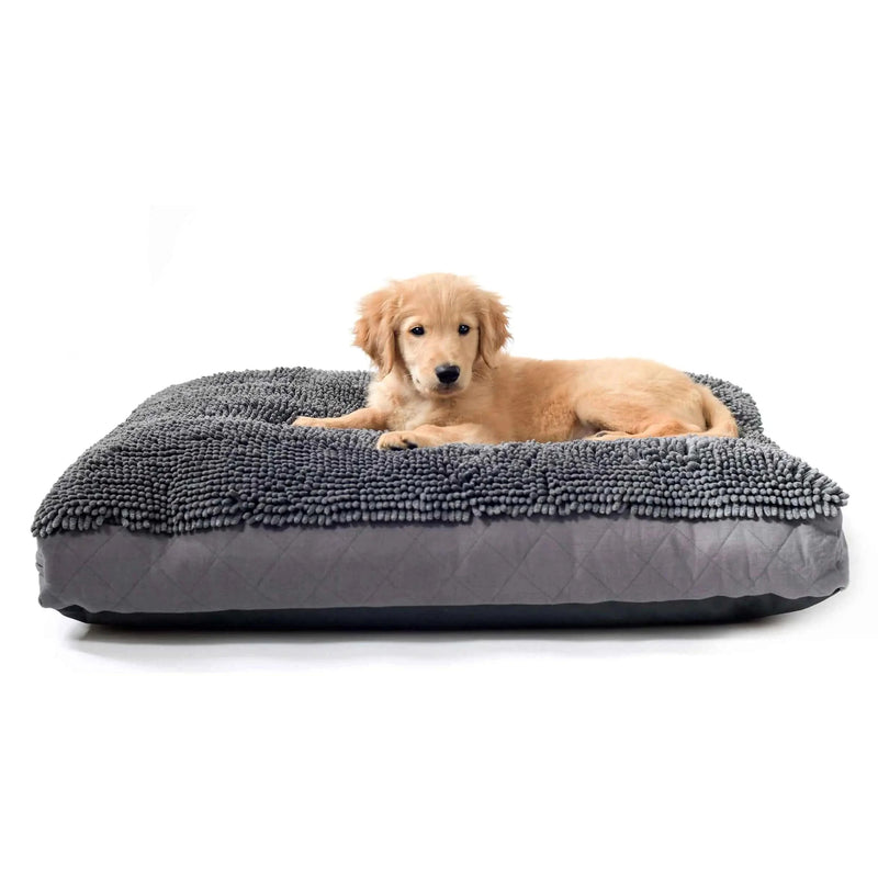 Cama rectangular extragrande para perros sucios de DGS Pet Products, color gris frío, 36" x 48" x 4"