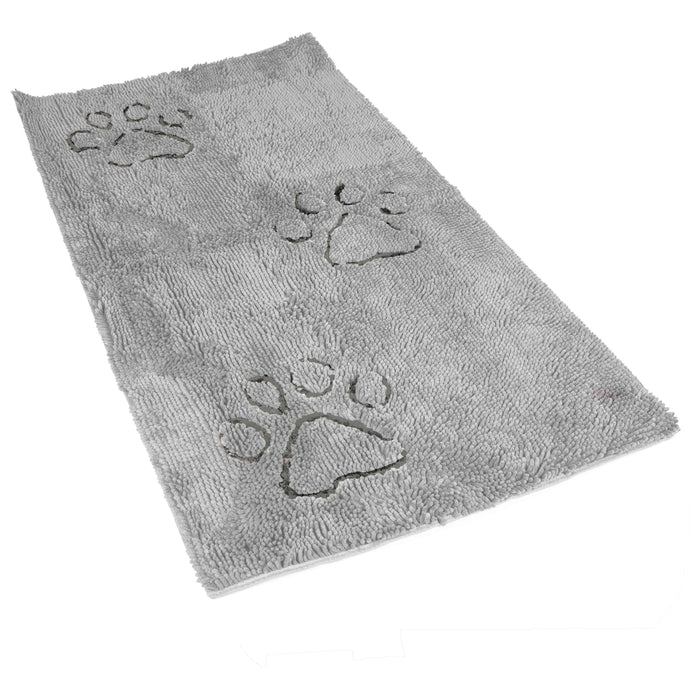 Felpudo para puerta de DGS Pet Products Dirty Dog, color gris plateado, 60" x 30" x 2"