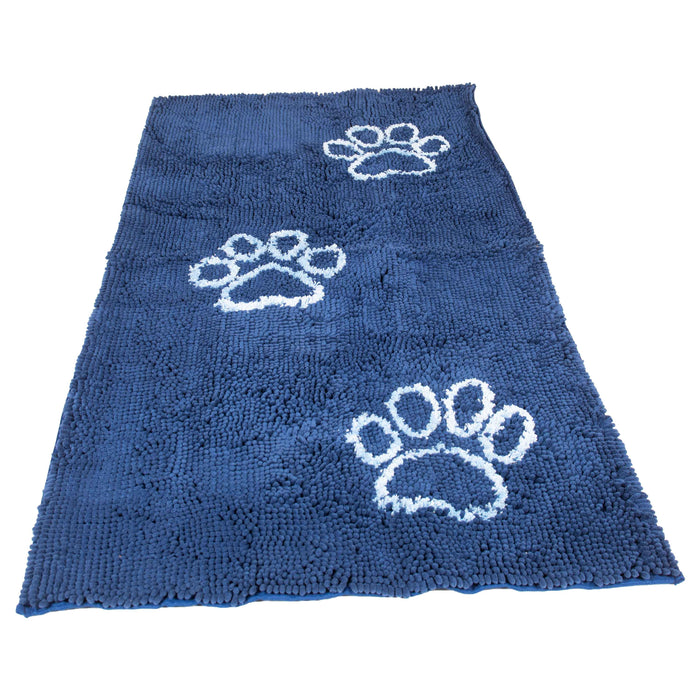 Felpudo para puerta de DGS Pet Products Dirty Dog, color azul bermuda, 60" x 30" x 2"