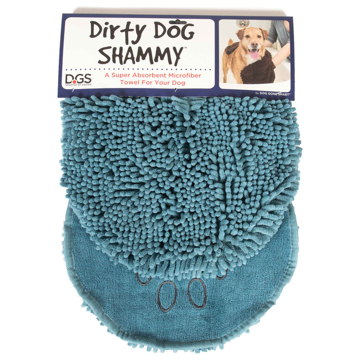 Toalla de gamuza para perros sucios DGS Pet Products, color azul Pacífico, 13" x 31" x 0,5"