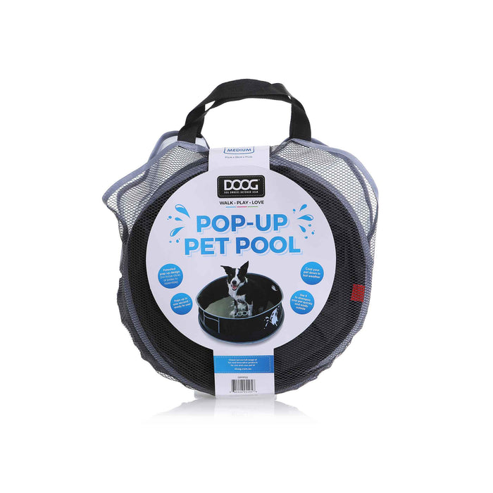 DOOG Pop-Up Dog Pool Black 25" x 9" x 25"