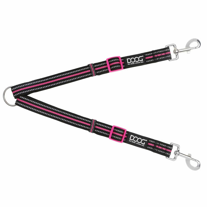 DOOG Dual Walker Leash Rin Tin Tin Black/Pink, Grey