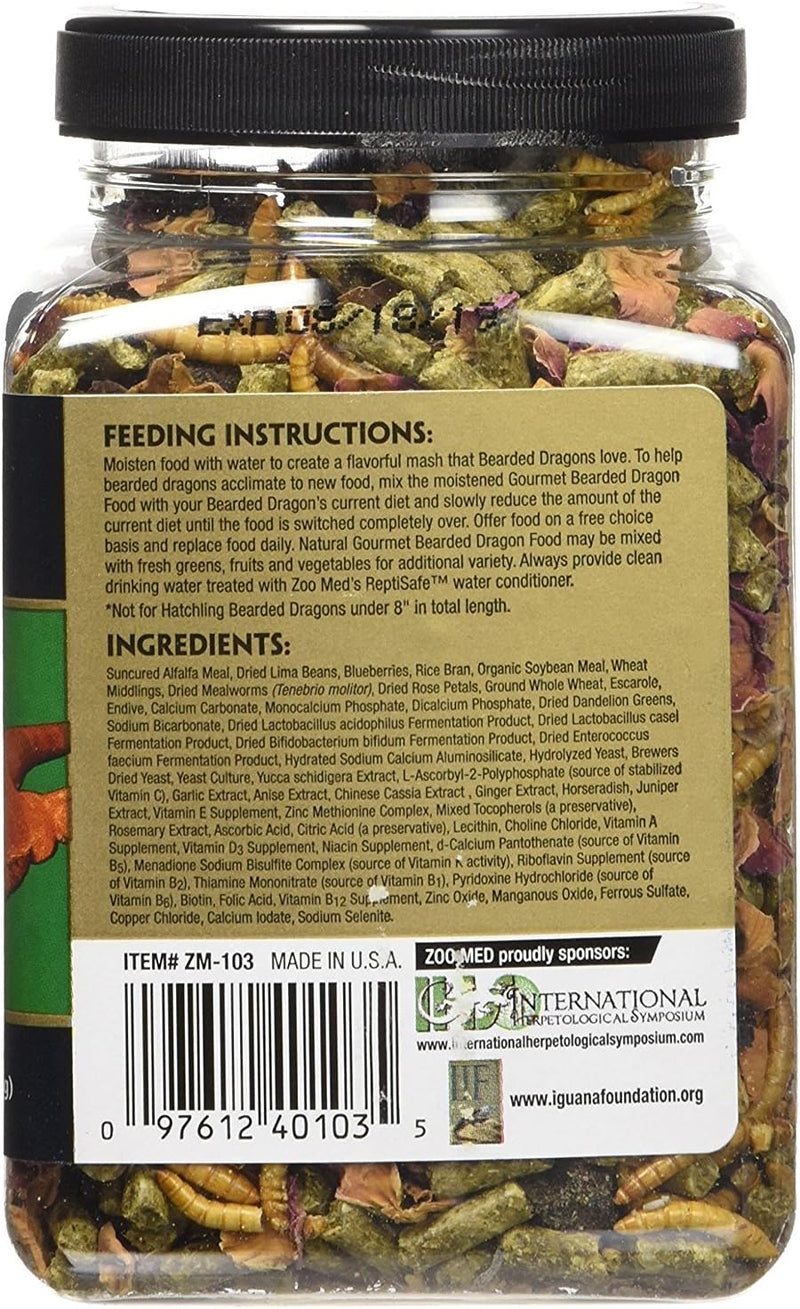 Zoo Med Gourmet Bearded Dragon Dry Food 15 oz